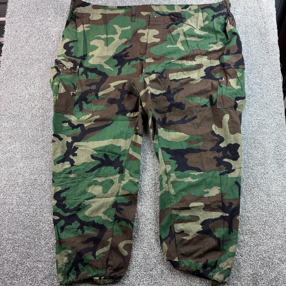 Rothco Camo Cargo Pants Mens 4XL Green Cotton Woodland Camo Ripstop BDU Military